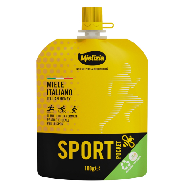 MIELIZIA 100%  MIELE ITALIANO IN DOYPACK SPORT 100g