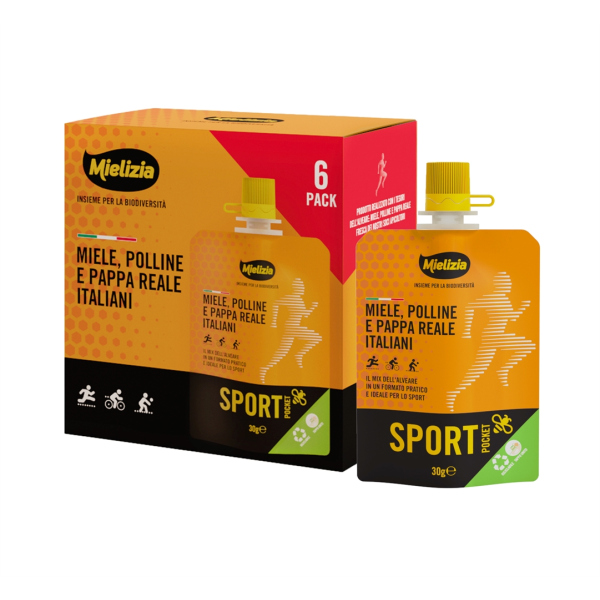 MIELIZIA BIO SPORT MIELE POLLINE PAPPA REALE 30g x 6 Pz. MADE IN ITALY