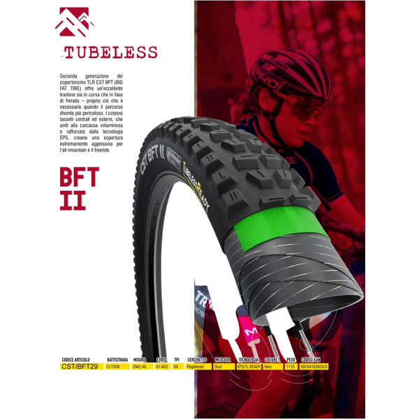 CST BFT TUBELESS READY MTB TIRE 29X2.40