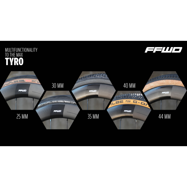 COPPIA RUOTE FFWD TYRO II GRVL/CORSA CARBONIO FRENO DISCO, SHIMANO HG